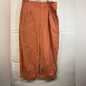 American Eagle Wide Leg Trouser Orange Women Size 14 Long